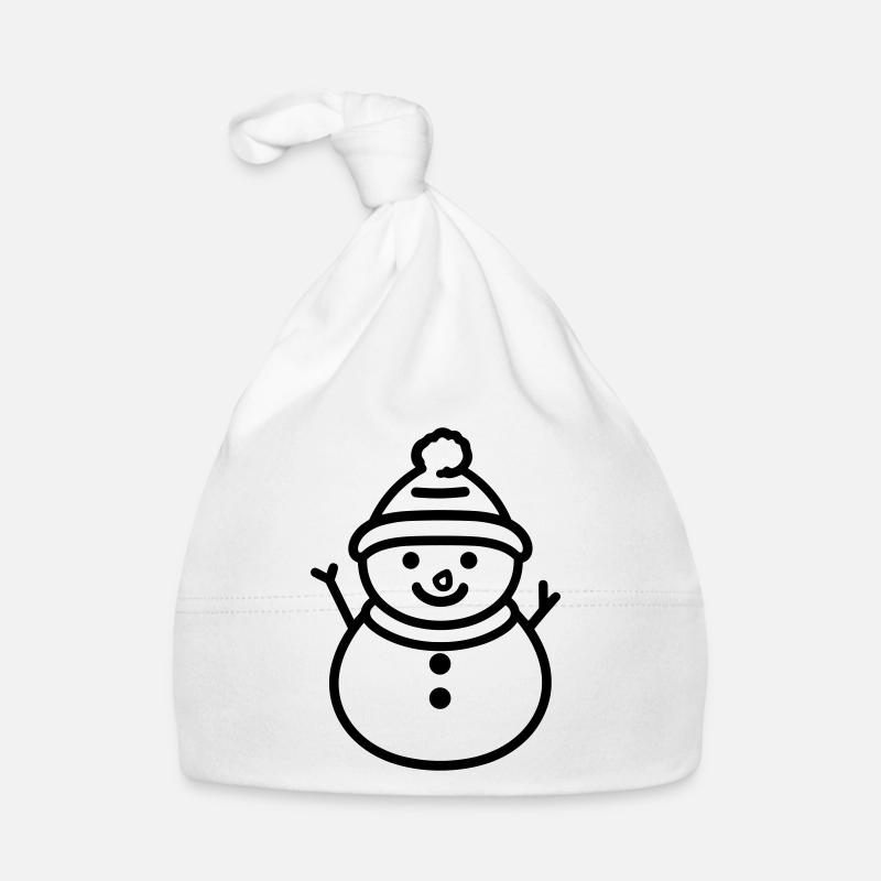 Snowman Organic Baby Cap