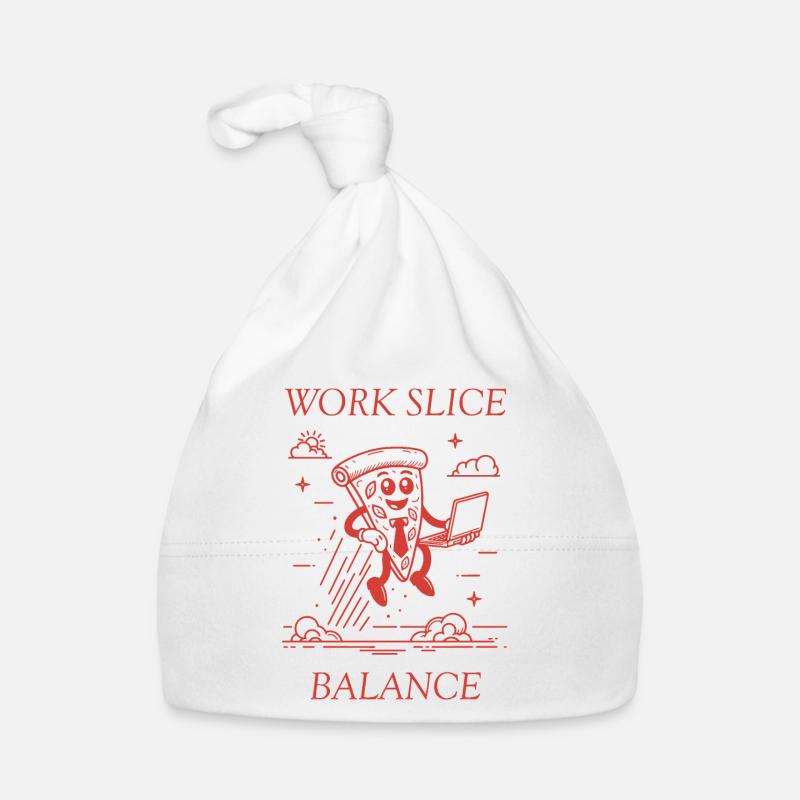 Work Slice Balance Pizza rot Baby Bio-Mütze