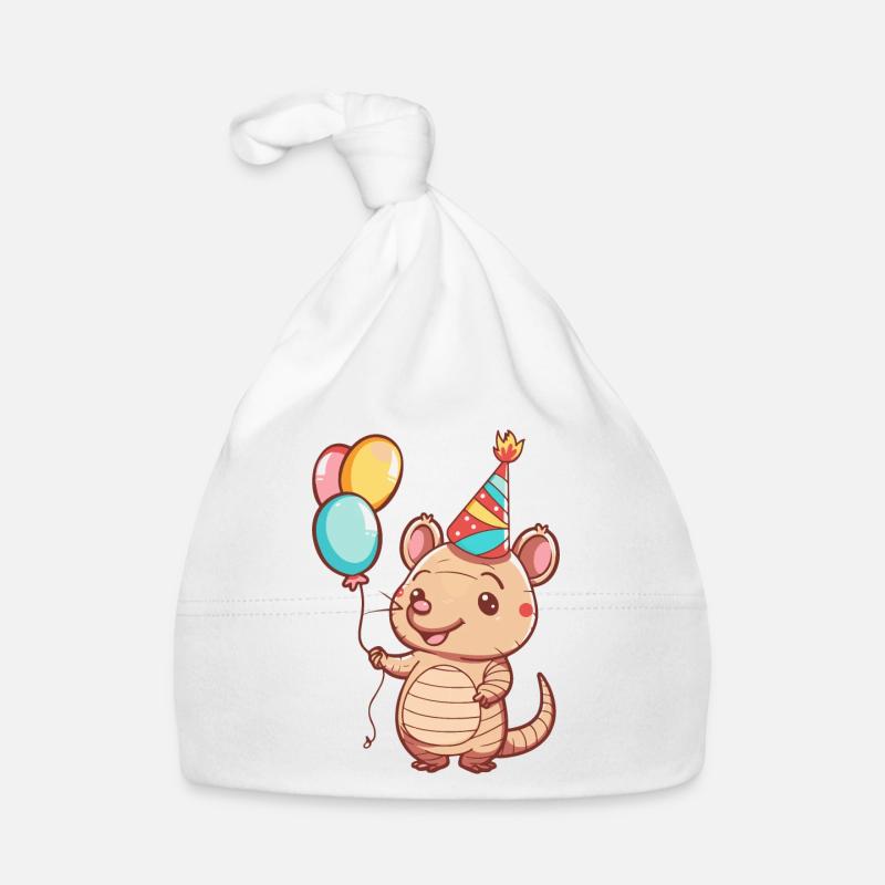 Armadillo Anniversaire Bande Dessinée Mignon Bonnet bio Bébé