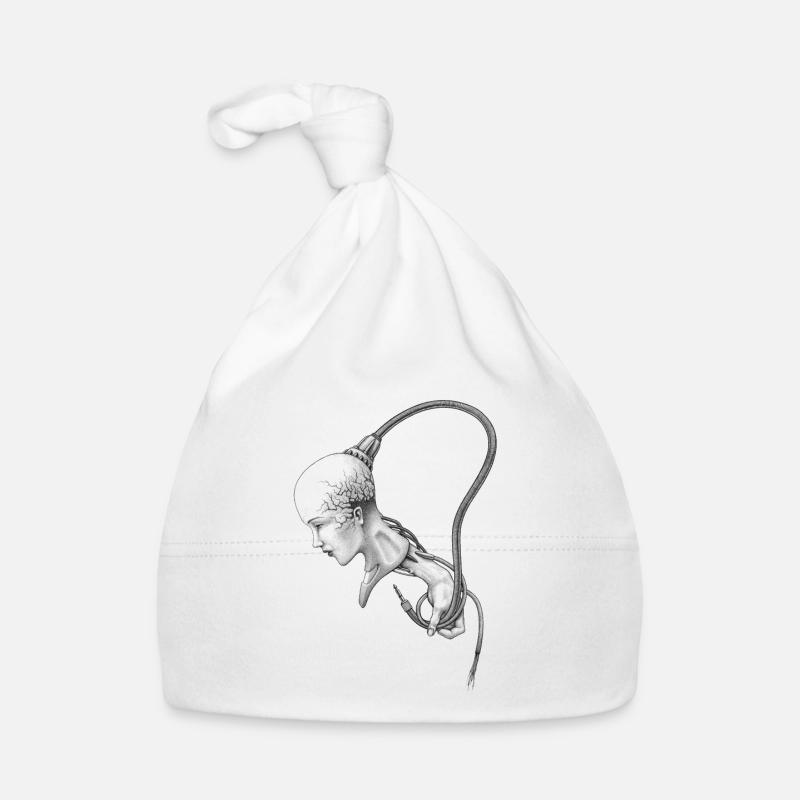 biomechanisches mädchen wird kontrolliert Baby Bio-Mütze