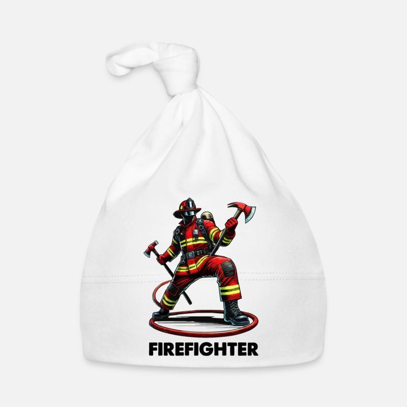 Firefighter Fire Brigade Organic Baby Cap