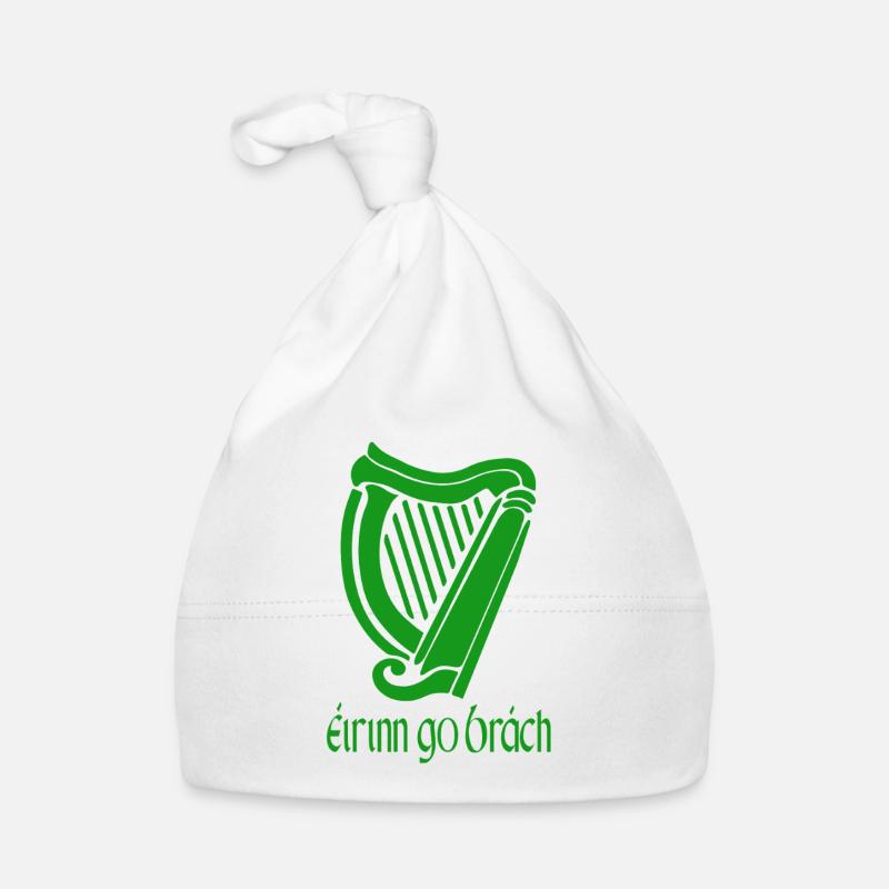 St Patricks Day Eirinn Go Brach Gaelic Irish Eire Organic Baby Cap