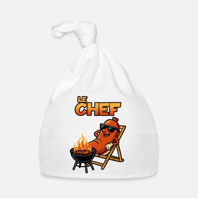 Le Chef : Maître du grill dans le style rétro Bonnet bio Bébé