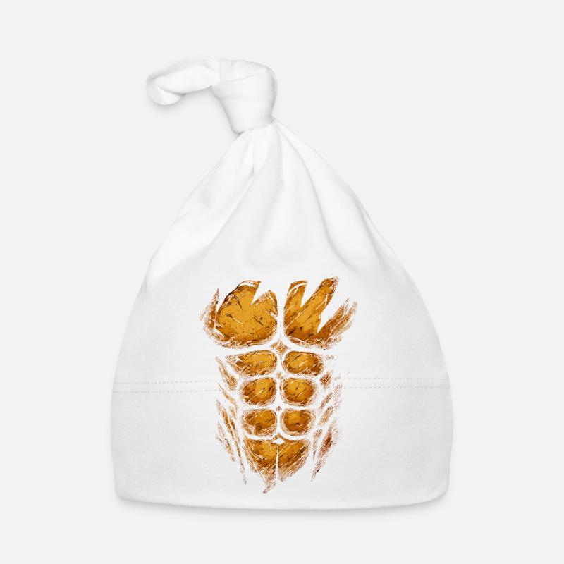 Fire Orange Muscle Structure Organic Baby Cap