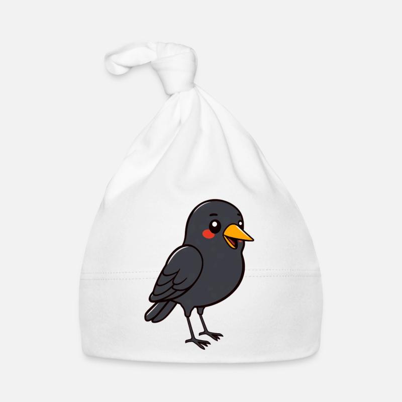 oiseau merle noir Bonnet bio Bébé