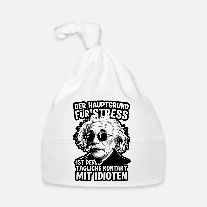 Citation d’Einstein Stress Idiot Saying Bonnet bio Bébé