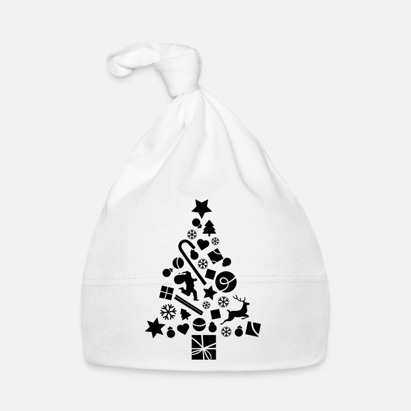 Sapin de Noël plein de décorations Bonnet bio Bébé