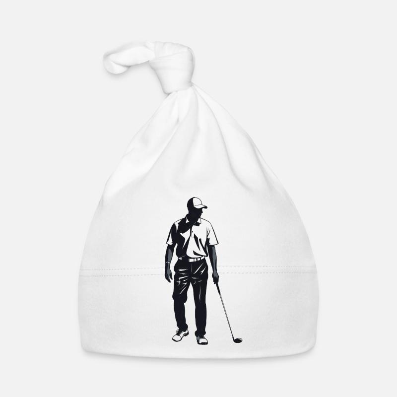 Golfer - Cool Silhouette Logo Organic Baby Cap