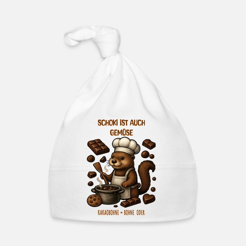 Chocolate Beaver Cooking Master Organic Baby Cap