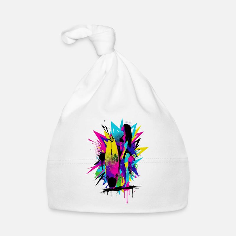 Neon_Surf_Explosion Organic Baby Cap