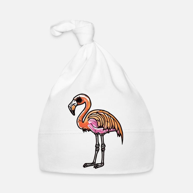 Flamant rose zombie d'Halloween Bonnet bio Bébé