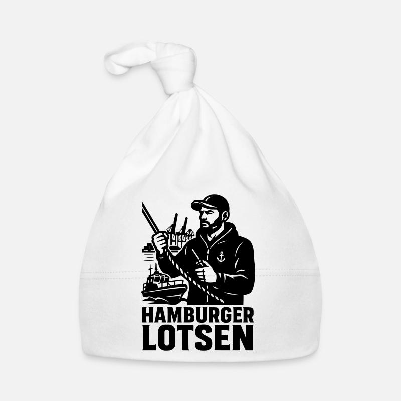 Hamburger Lotsen Hafen Baby Bio-Mütze