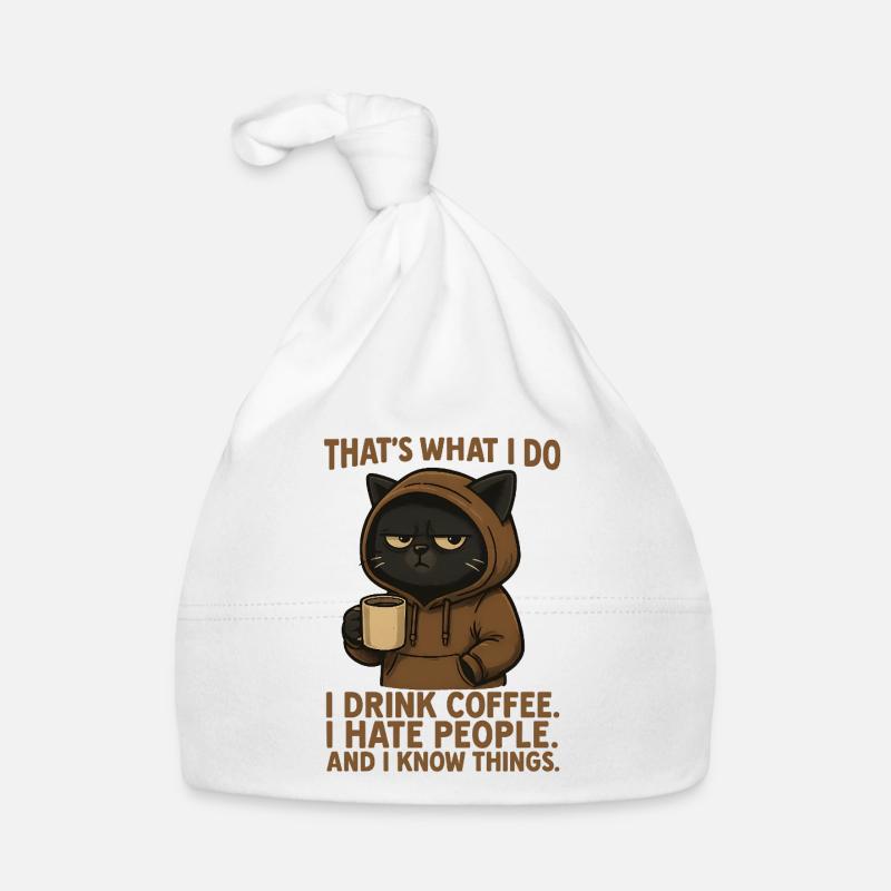 C’est ce que je fais, je bois du café Kaffee Katze Bonnet bio Bébé