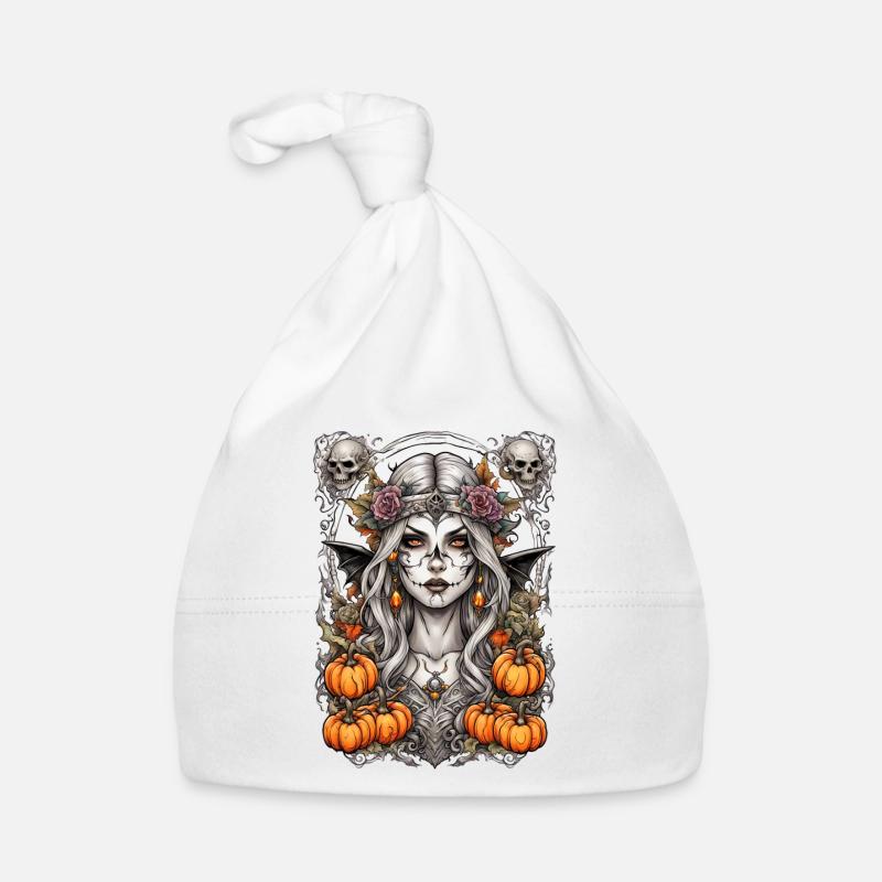 Fée de l’ombre de la lune avec des citrouilles Bonnet bio Bébé