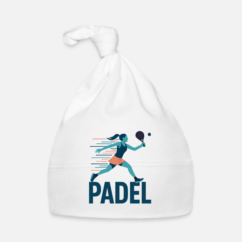 Padel Power Sprint Logo - Bonnet bio Bébé - blanc