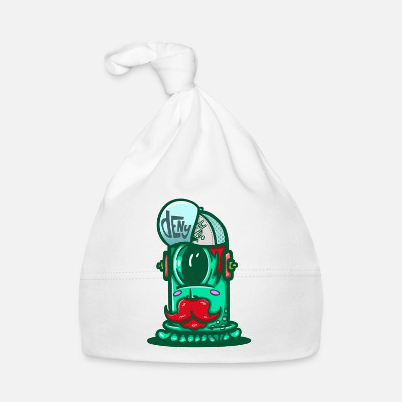 Casque Spatial Vert avec Moustache Bonnet bio Bébé