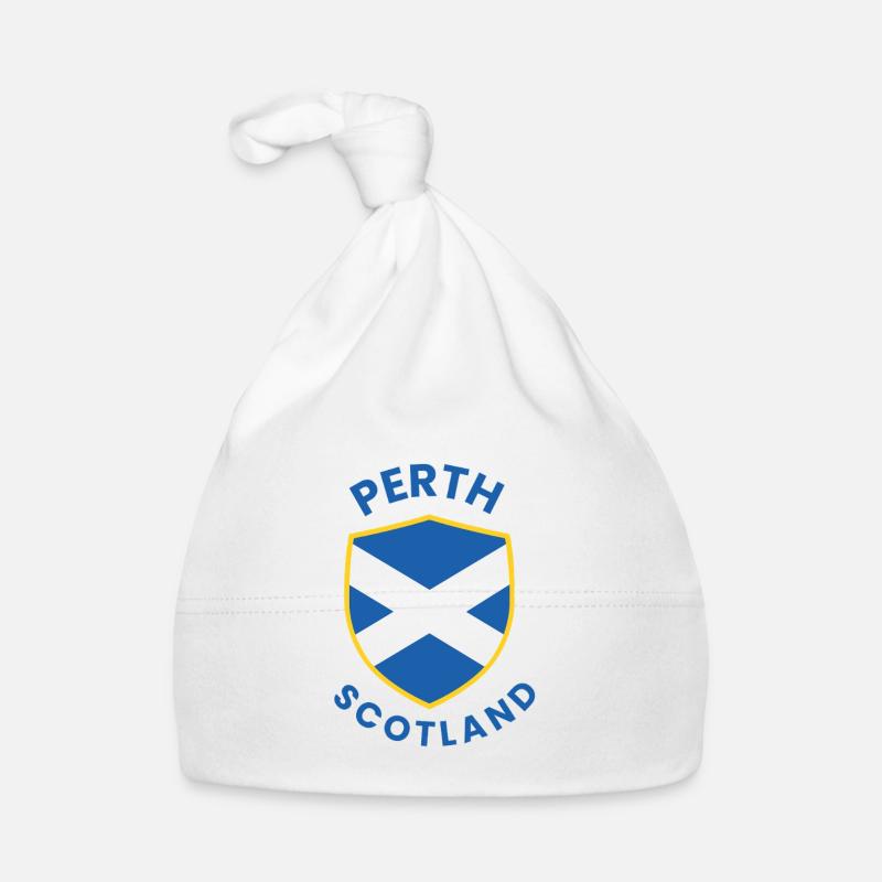 Perth Scotland Crest Shield Organic Baby Cap