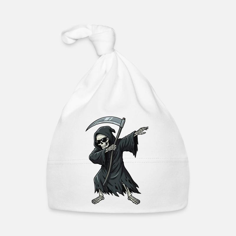 Dabbing Grim Reaper – Dessin animé Drôle du Crâne Bonnet bio Bébé