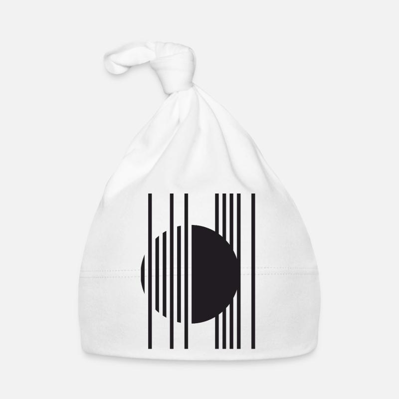 Geometric Striped Orbit Organic Baby Cap