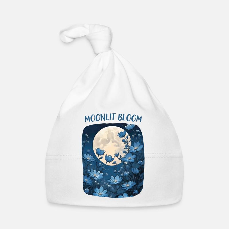 Fleurs de clair de lune Bonnet bio Bébé