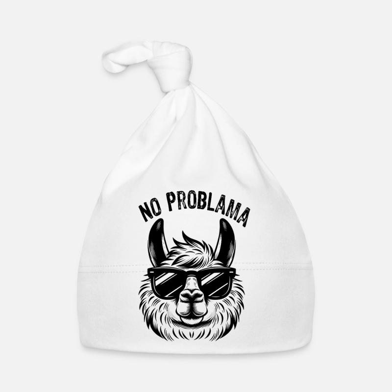 Llama with Sunglasses Graphic Organic Baby Cap