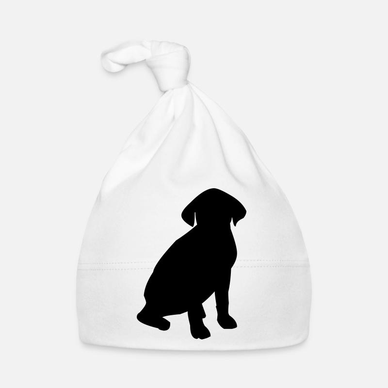 Silhouette de chien Bonnet bio Bébé