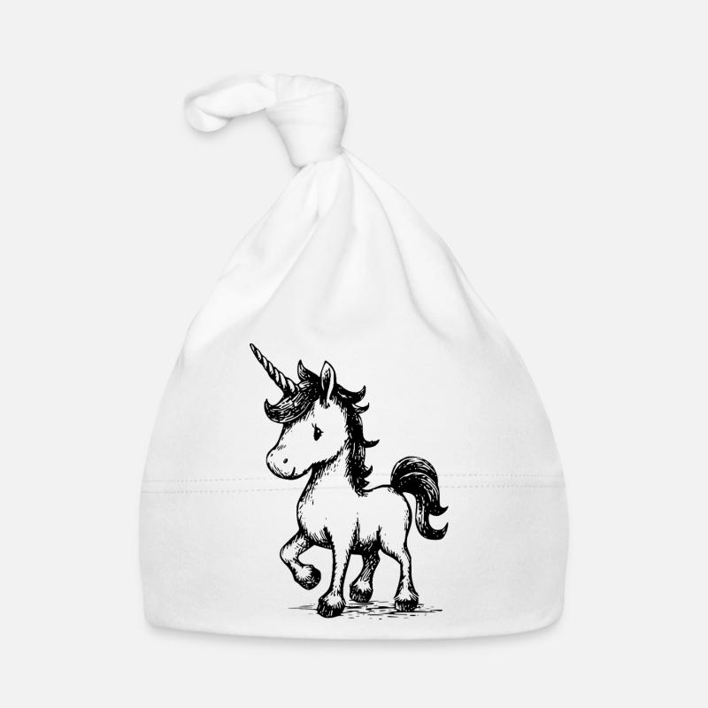 putziges Einhorn Baby Bio-Mütze