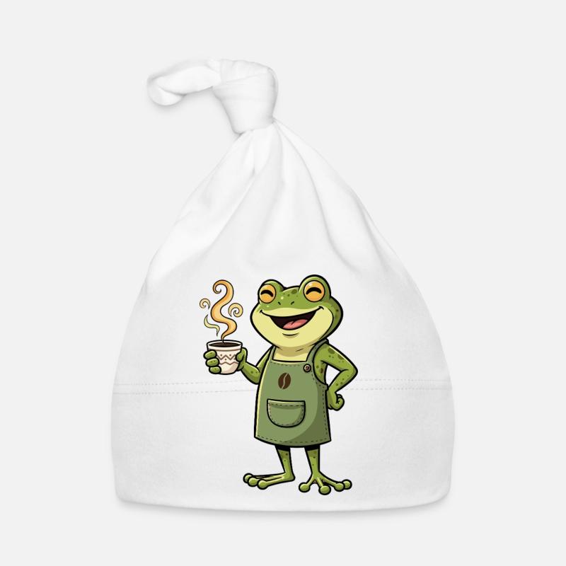 Frog Barista Coffee Delight Organic Baby Cap