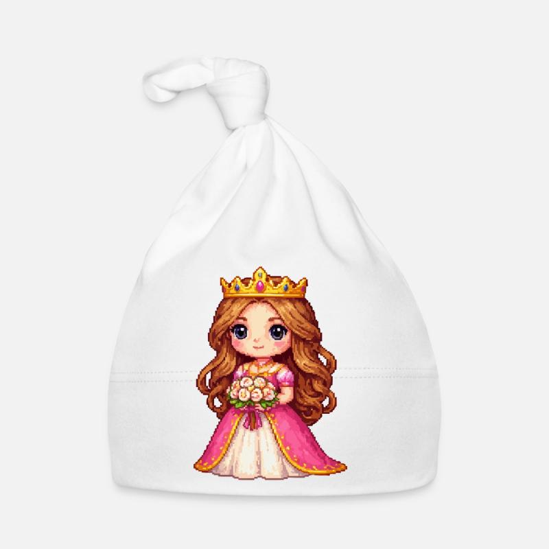 Princesse Pixel Reine des Fleurs Bonnet bio Bébé