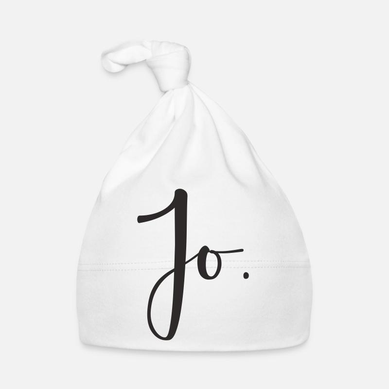 Jo – Hand Lettering Text Design Organic Baby Cap