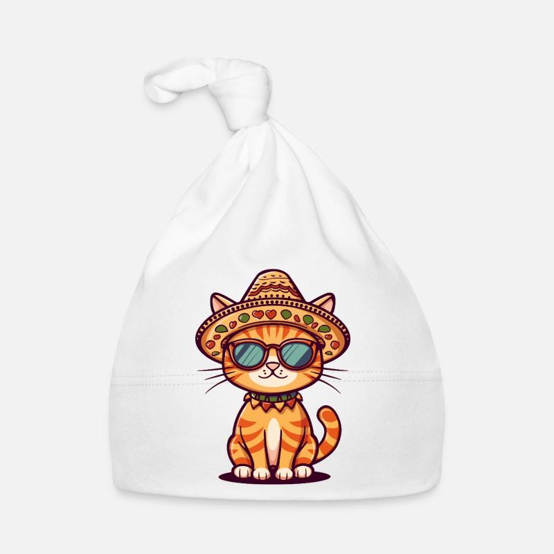Sombrero comique drôle de chat Bonnet bio Bébé