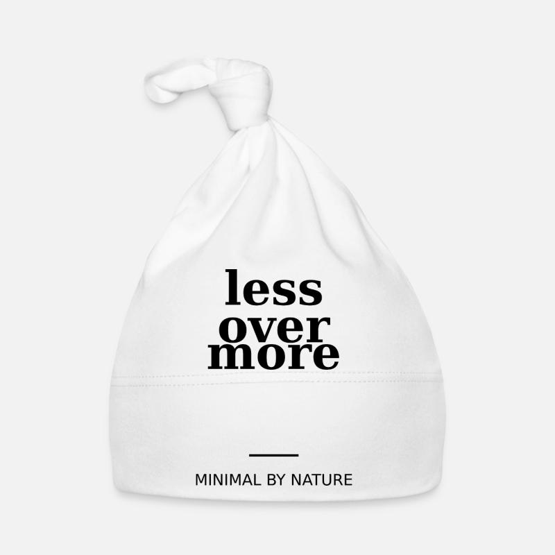 Less Over More - Organic Baby Cap - white