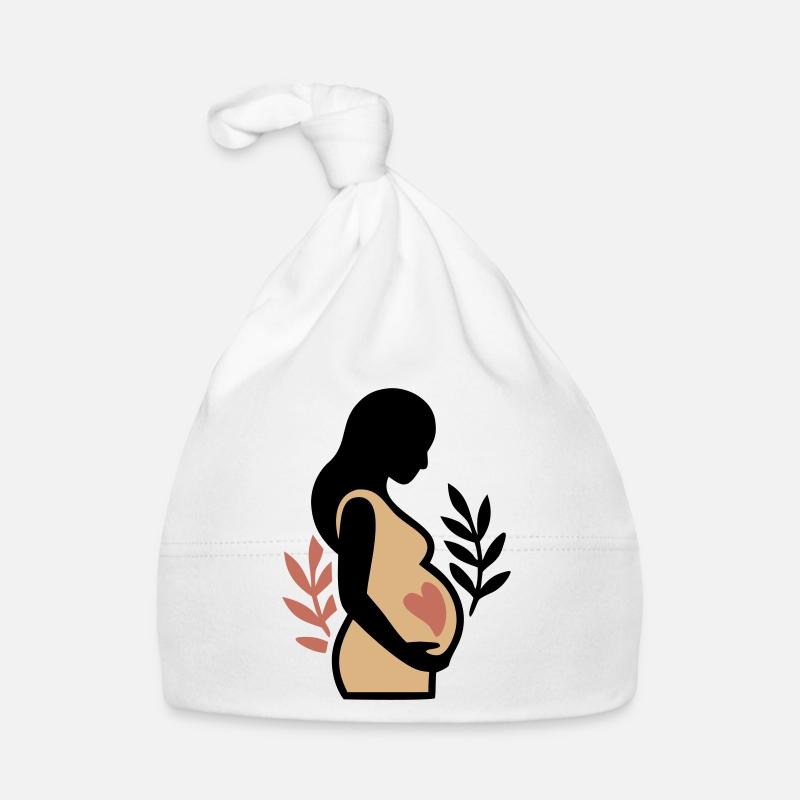Silhouette de ventre de bébé femme enceinte Bonnet bio Bébé