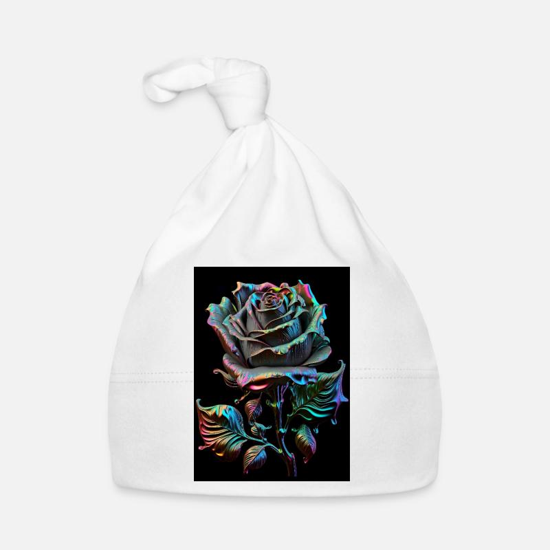 Rainbow Rose Metallic Bonnet bio Bébé