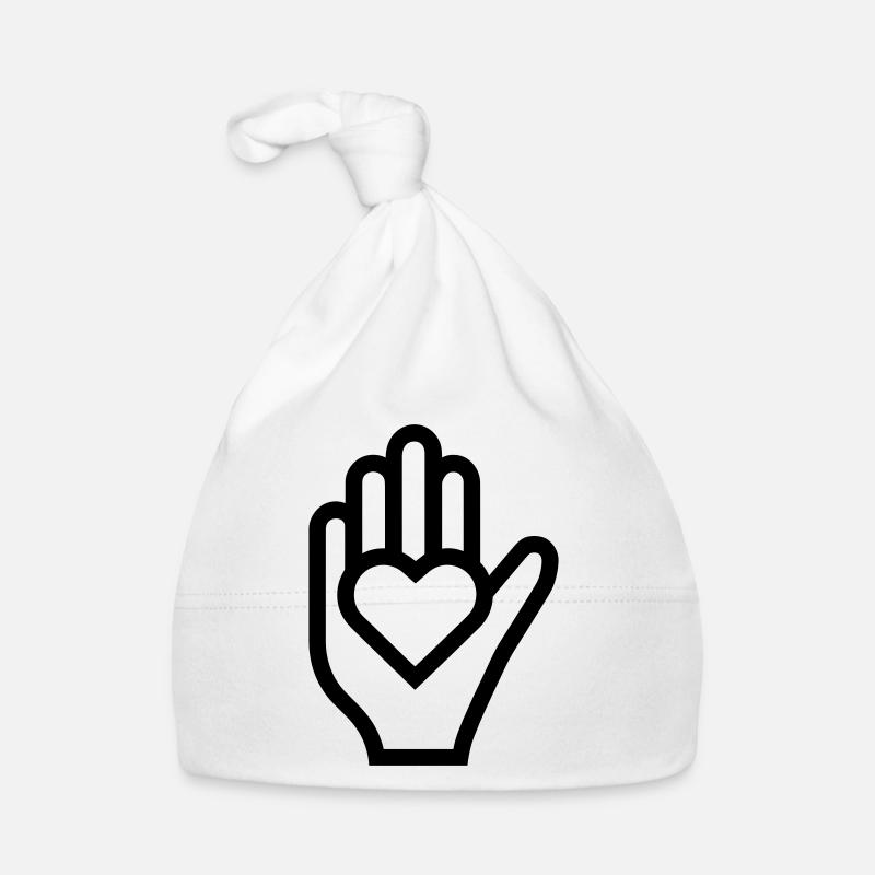 Hand Herz Baby Bio-Mütze