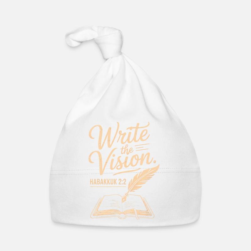 Écrivez la Vision Habacuc 2:2 Bonnet bio Bébé
