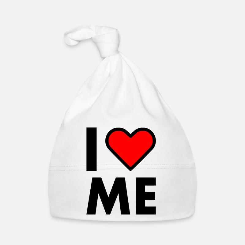 I love me - Bonnet bio Bébé - blanc