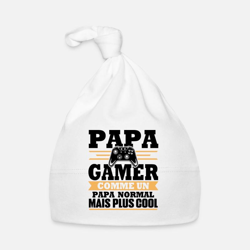 Papa gamer comme un papa normal Bonnet bio Bébé