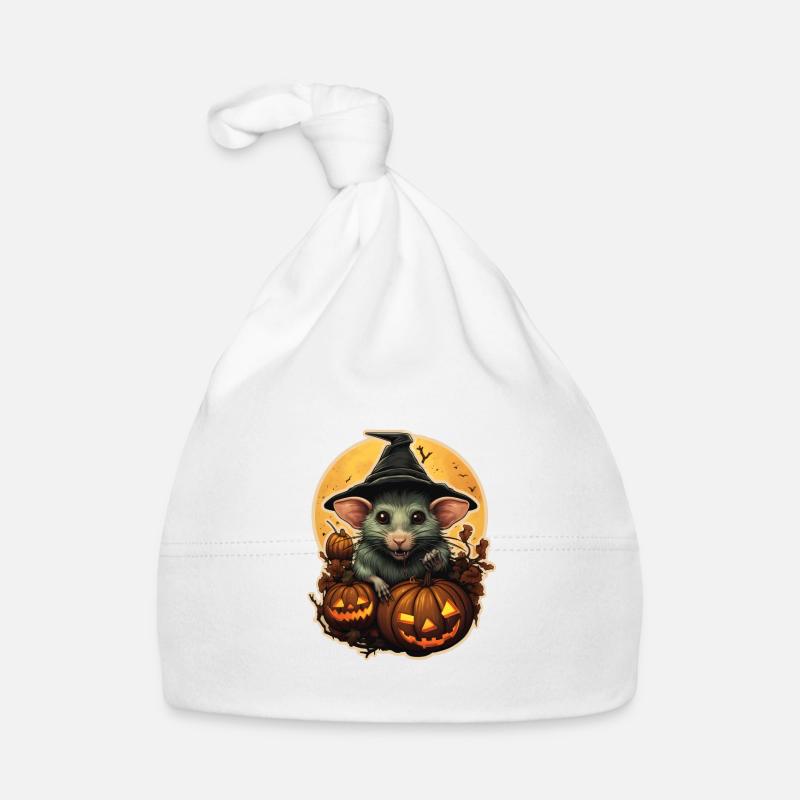 Rat d’Halloween Bonnet bio Bébé