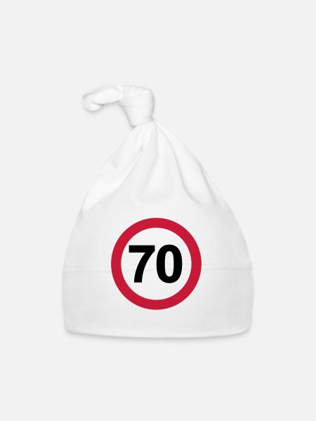 70 - Baby Bio-Mütze - Weiß - Vorne