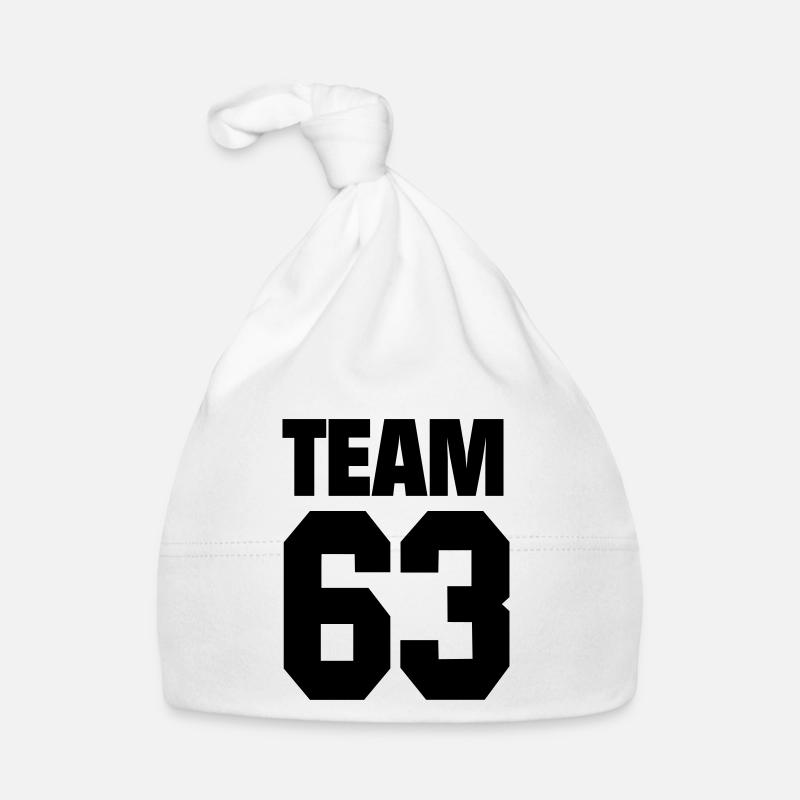 63 Zahl Nummer Team Baby Bio-Mütze