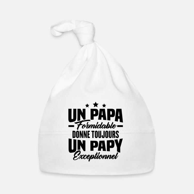 Cadeau pour Grand-père, Un Papy Exceptionnel Bonnet bio Bébé