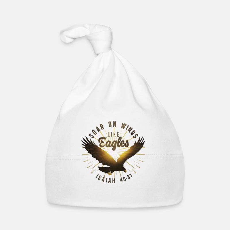 Isaiah 40:31 Eagle Design Organic Baby Cap