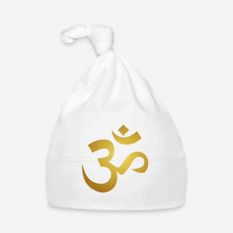 AUM OM - Bonnet bio Bébé - blanc