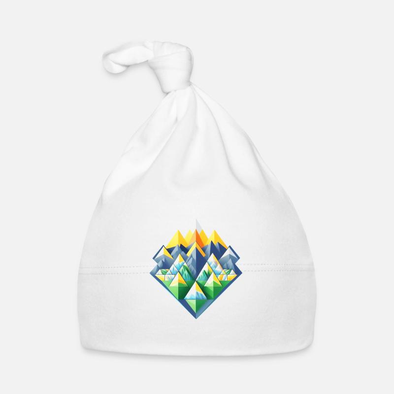 Vector Mountains 01 Organic Baby Cap