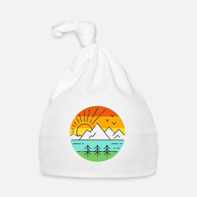 Paysage Nature - Bonnet bio Bébé - blanc
