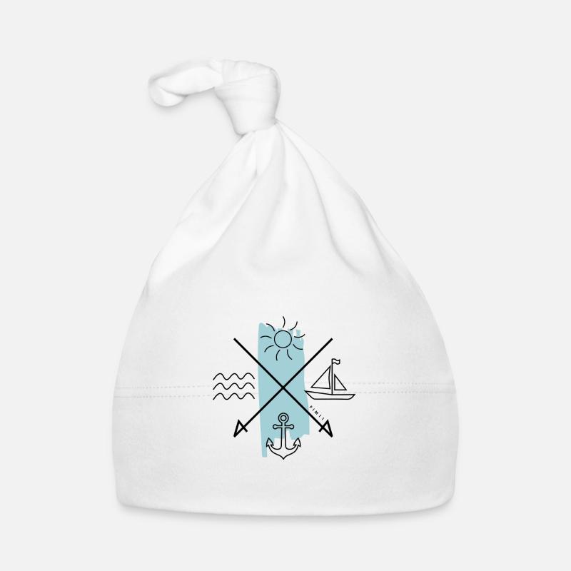 Meer (farbig) Baby Bio-Mütze