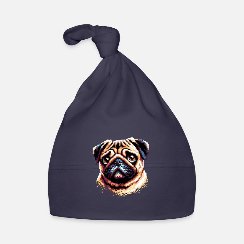 Pixel Pug Organic Baby Cap