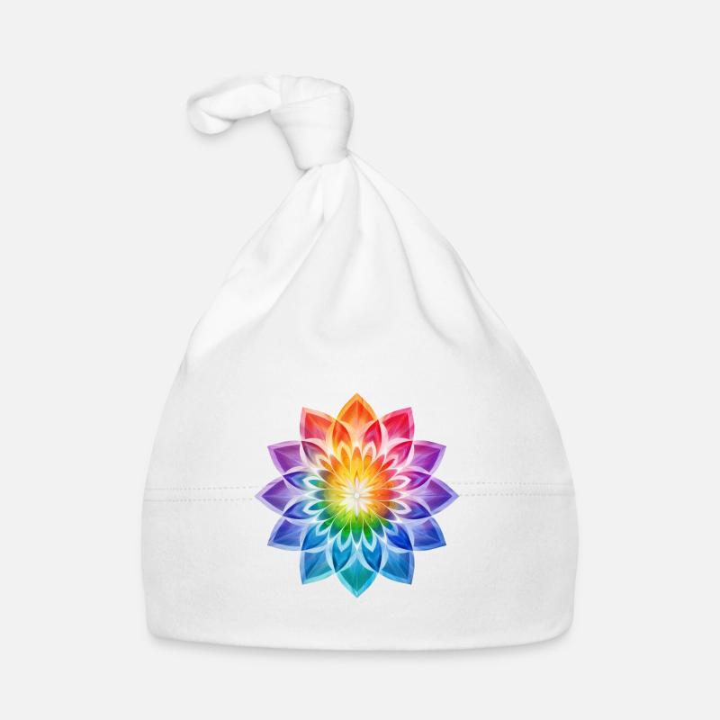 Fleur arc-en-ciel - LGBTQ Bonnet bio Bébé