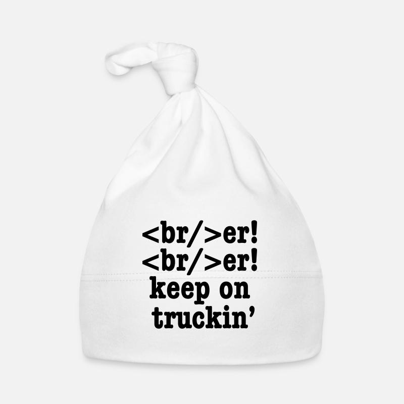 breaker! breaker! keep on truckin' // HTML Code Organic Baby Cap